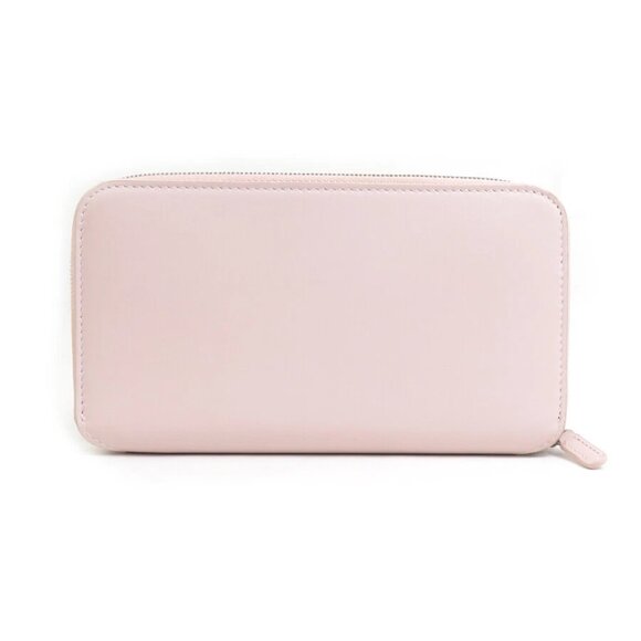 Auth BALENCIAGA Zip Around Long Wallet Light Pink Leather - Picture 2 of 8